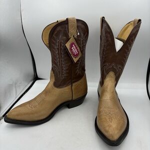Nocona Boots Mens Size 11 EEE Point Toe Brown Leather Western Cowboy 7703211303